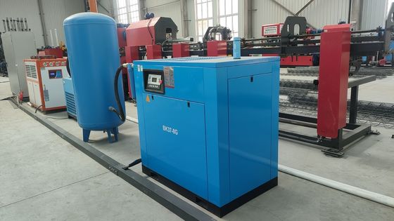 PLC Controlled Electric Screw Compressor 37/22kw With Low Noise Level